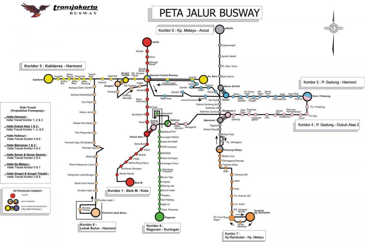 자카르타 bus 지도