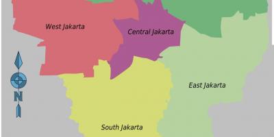 지도 자카르타의 지역
