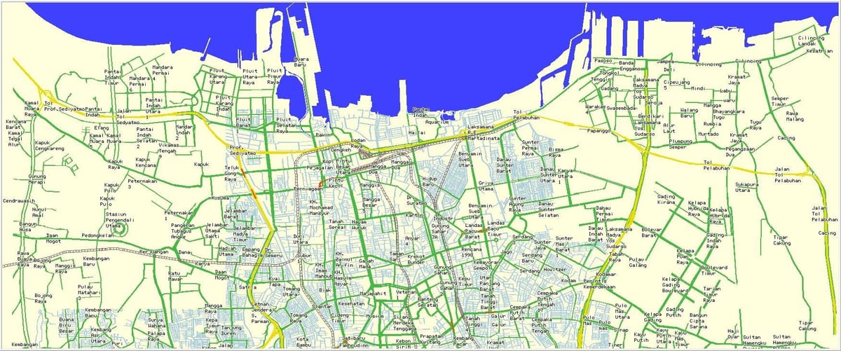 지도 north 자카르타