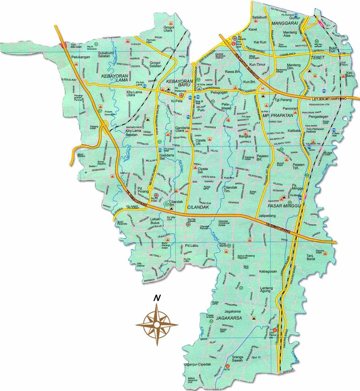 지도 Jakarta selatan
