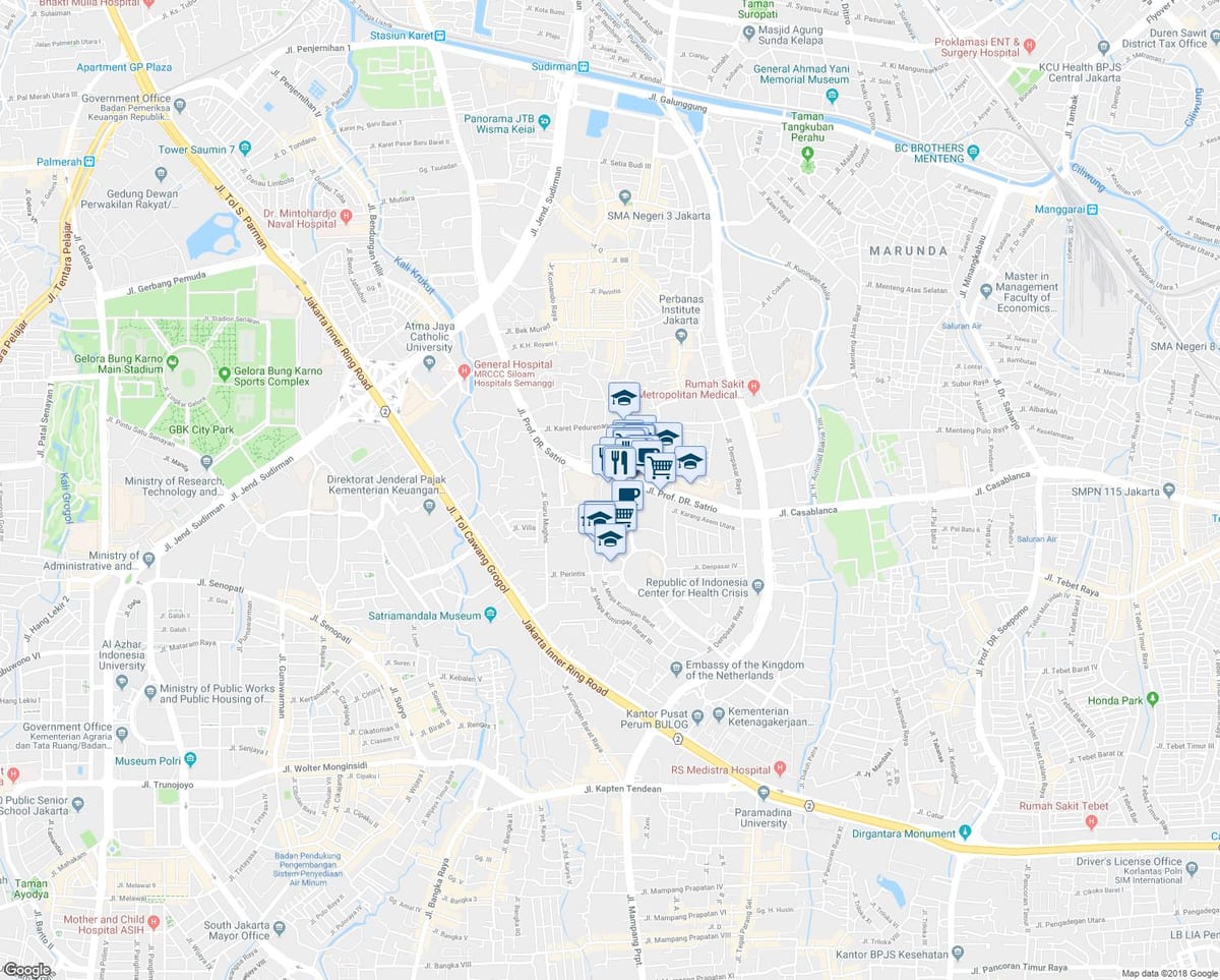 지도 kuningan 자카르타