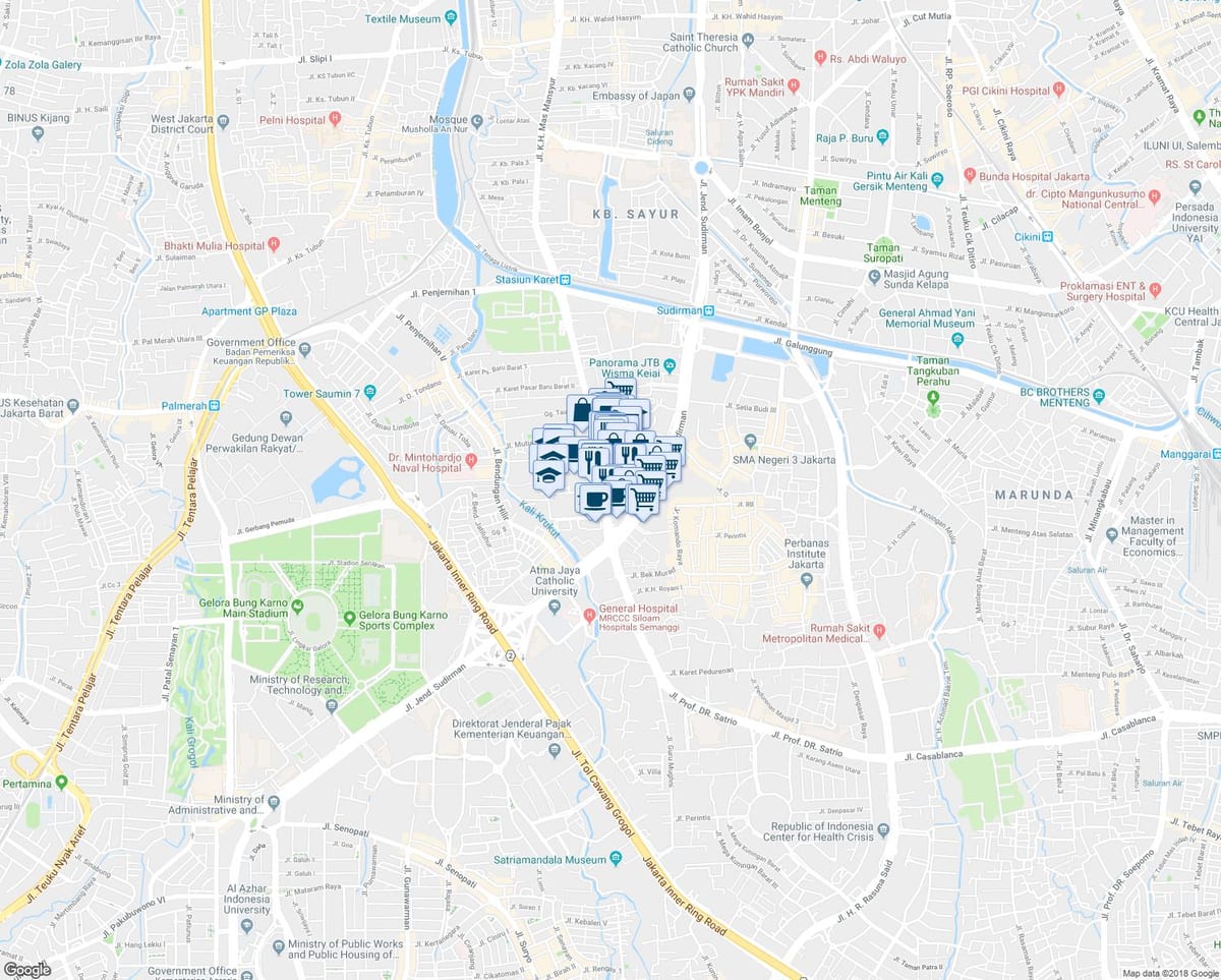 sudirman Jakarta 지도