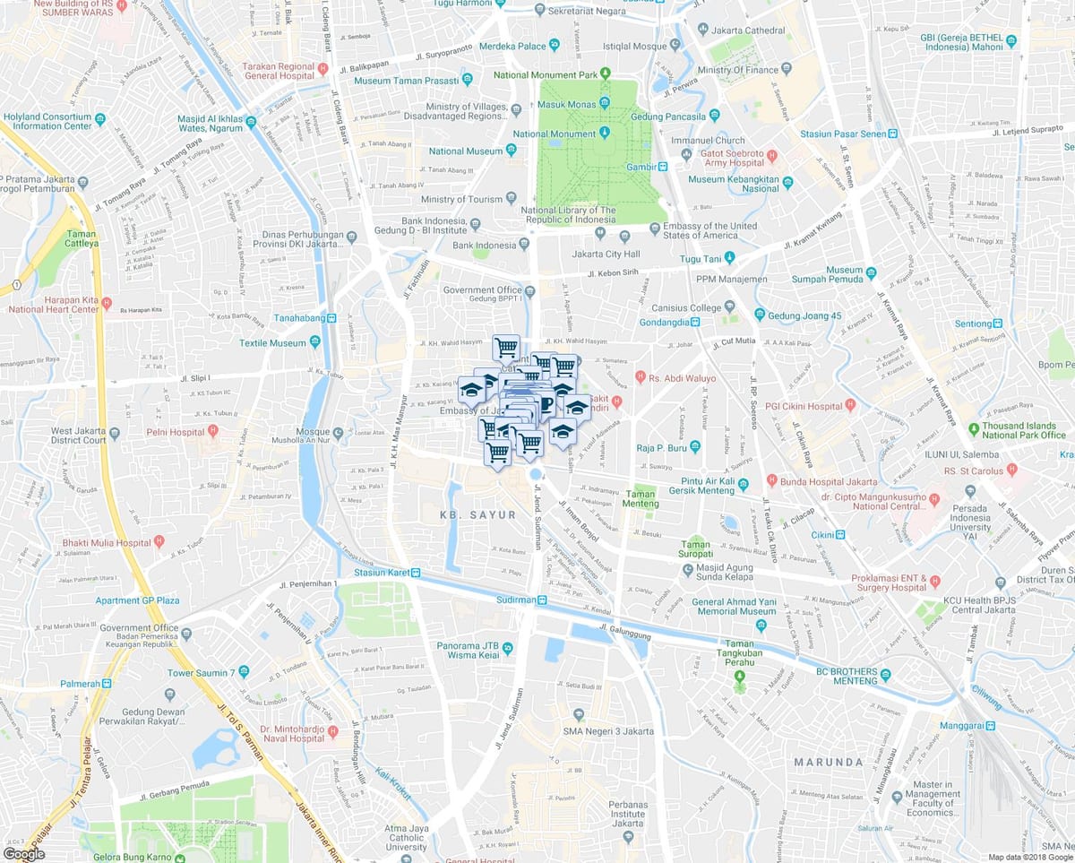 지도 thamrin Jakarta