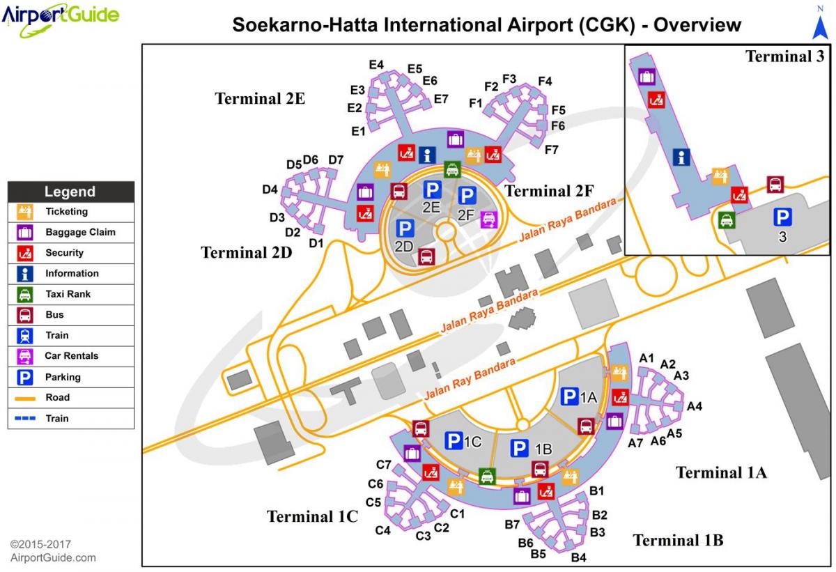 자카르타 국제 공항 지도